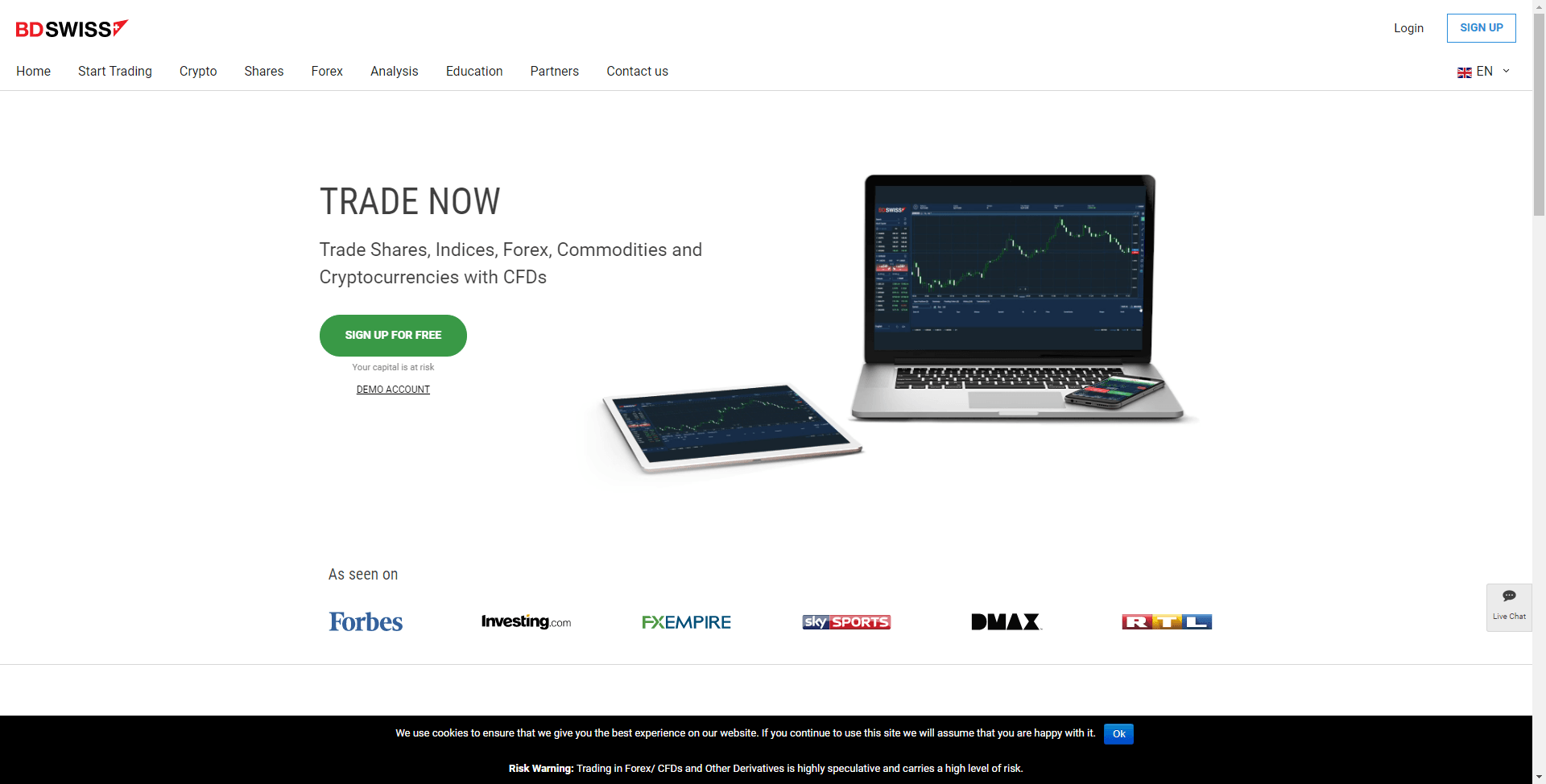 BDSwiss Screenshot