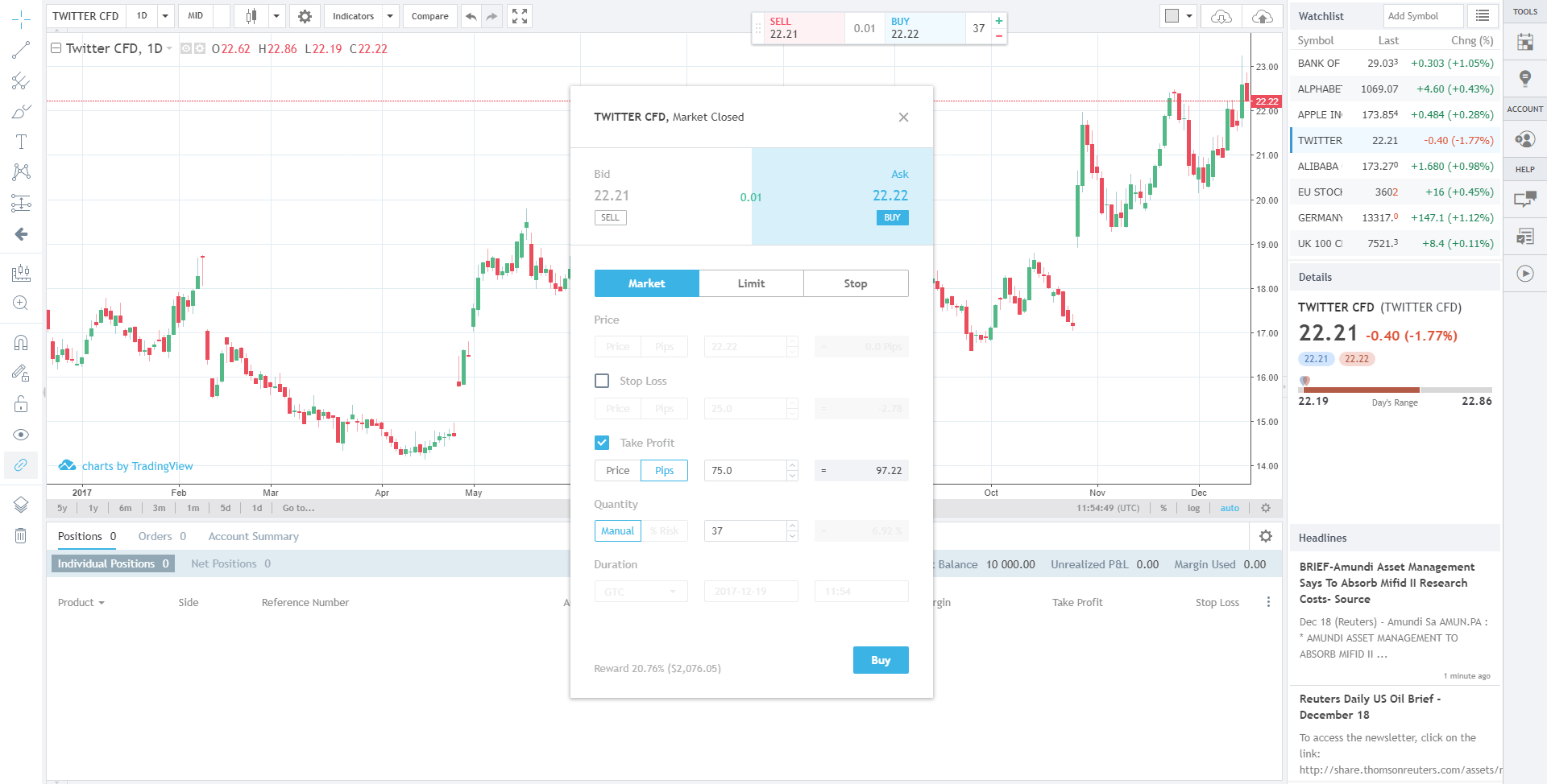 Forex.com Screenshot