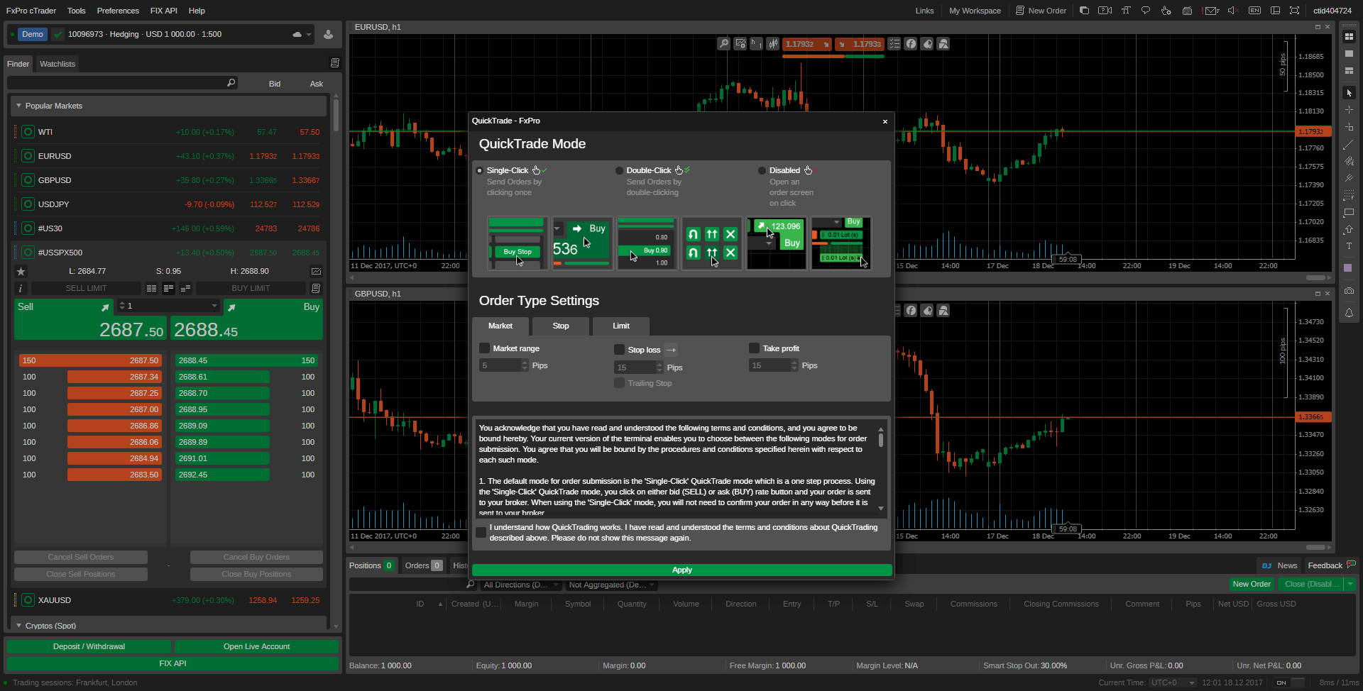 Azv Trading: Fxpro Metatrader 4 Demo Account To Download