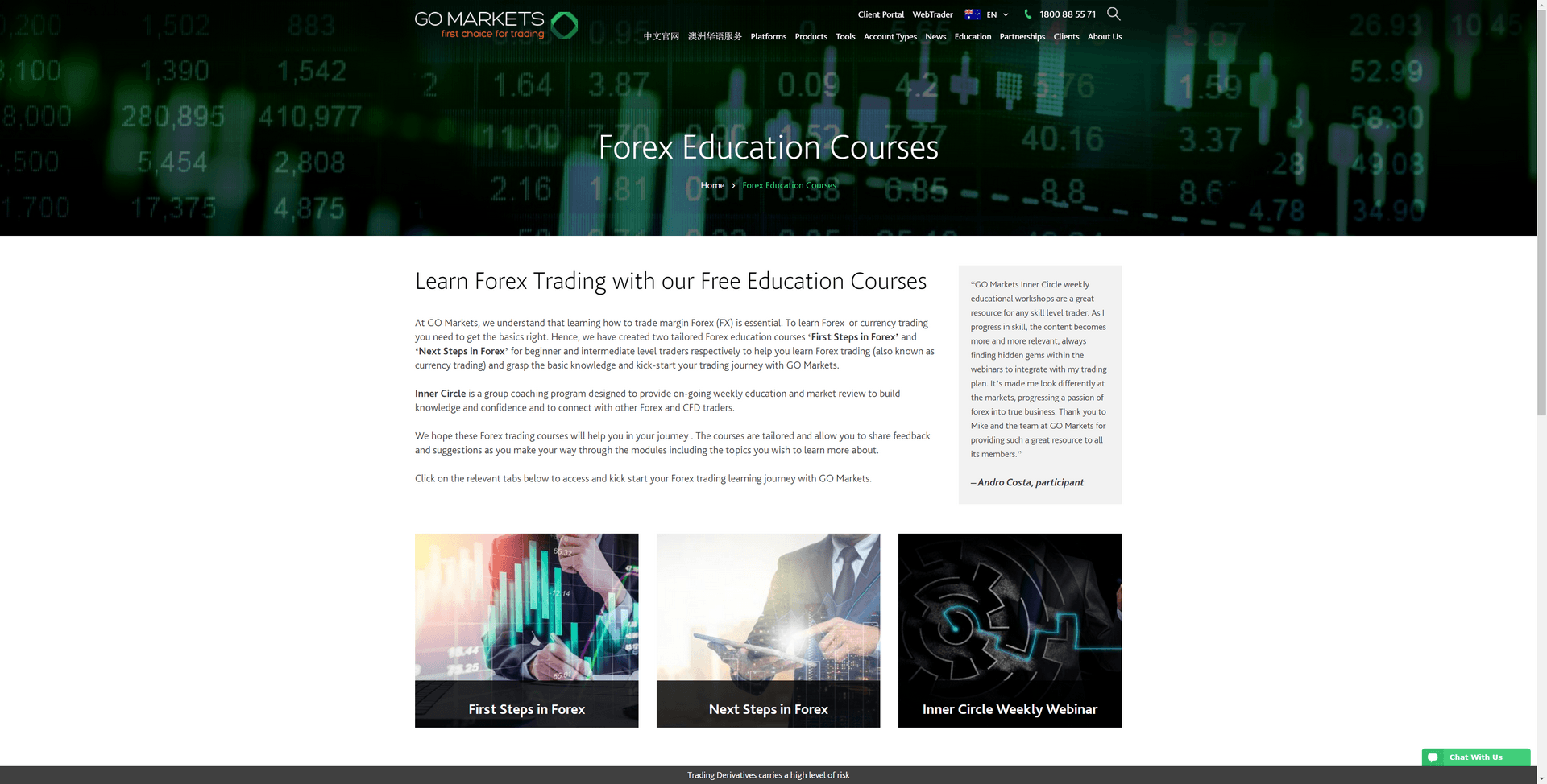 GO Markets Screenshot