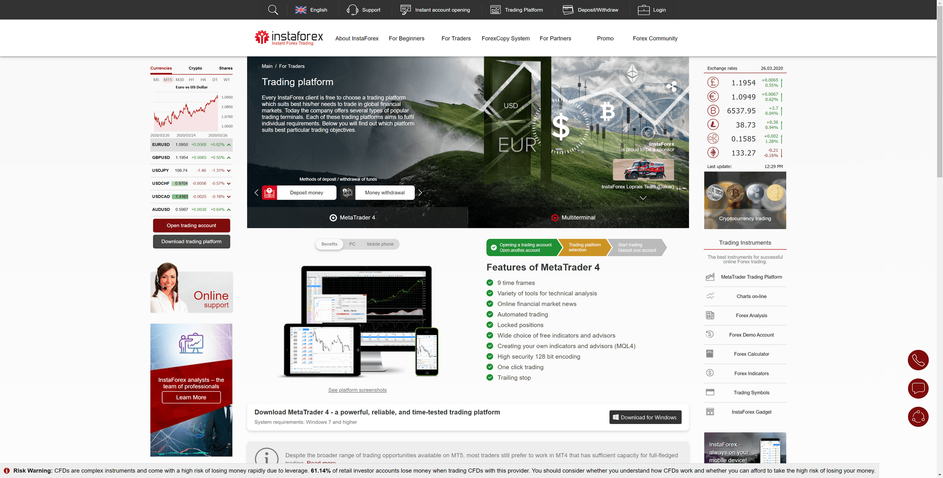 InstaForex Screenshot