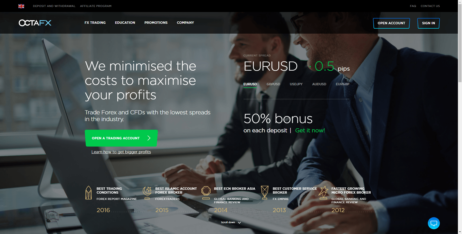 OctaFX Screenshot