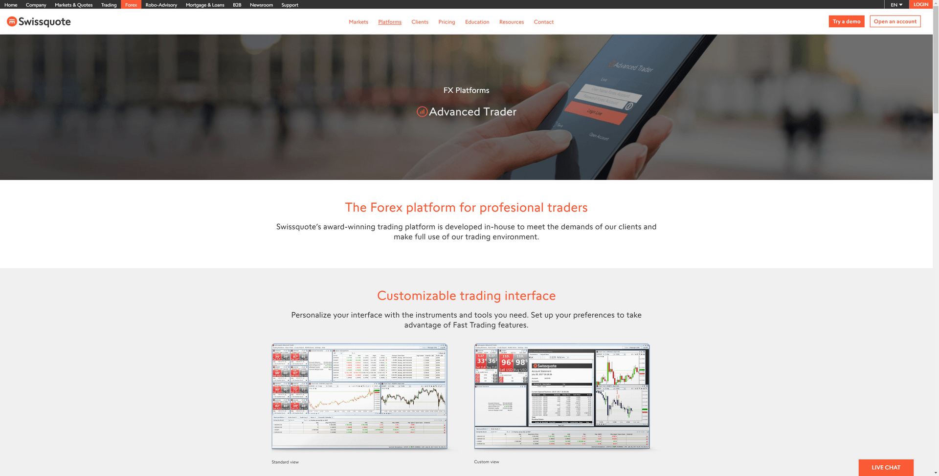 Swissquote Screenshot