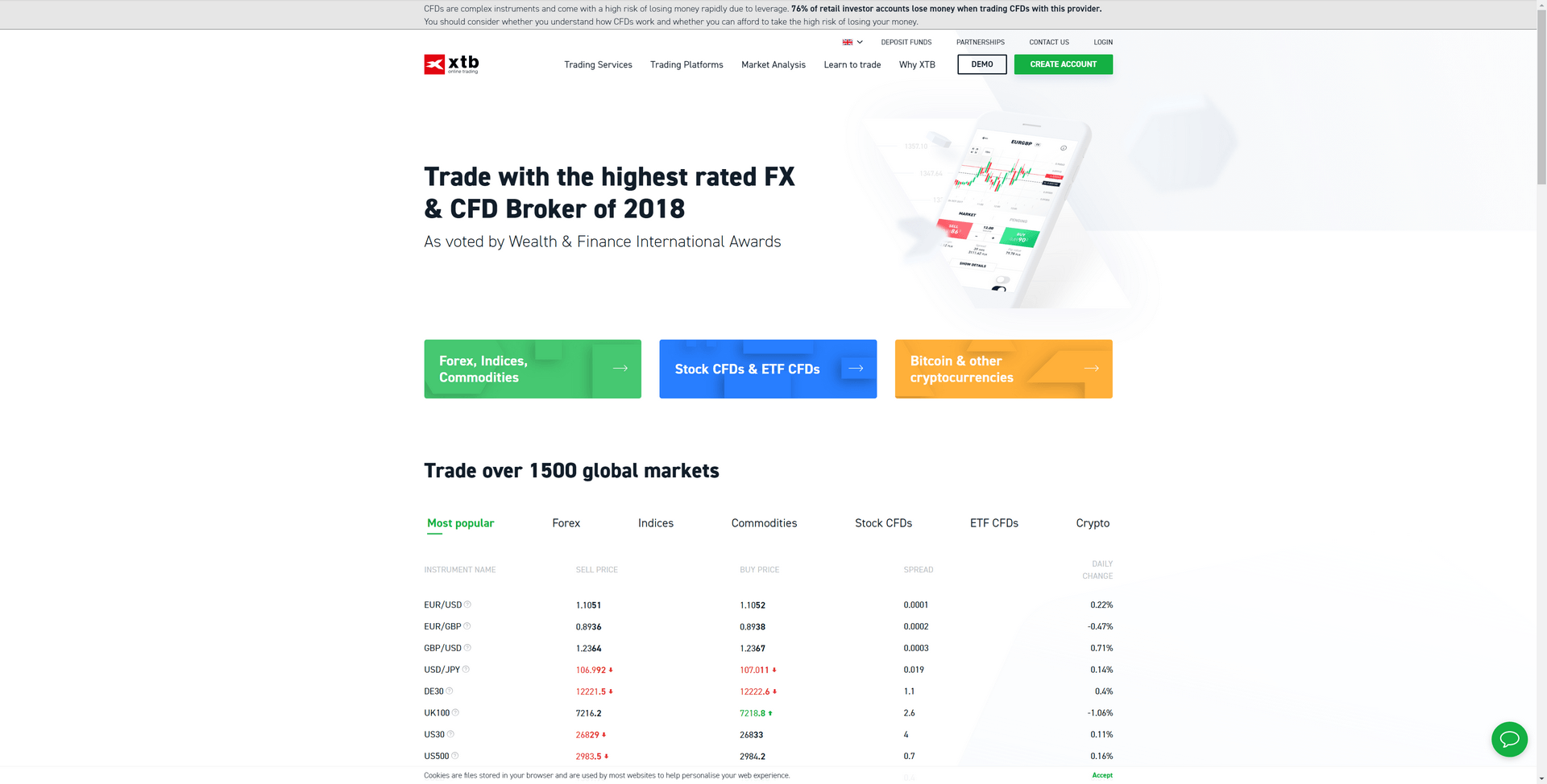 XTB Screenshot